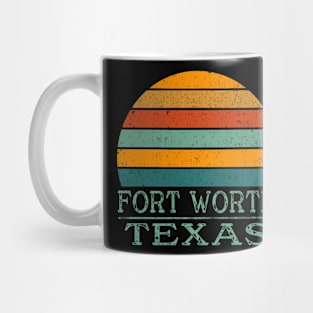 Retro Sunset Fort Worth Texas Mug